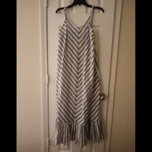 New!! 100% Cotton Striped Maxi Dress